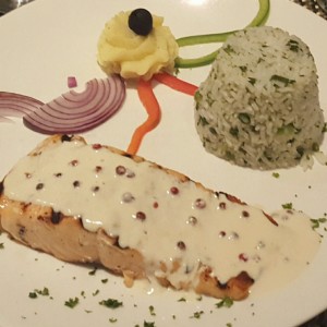 Grilled Salmon Herb Rice