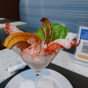 Coctel de camarón en salsa rosada