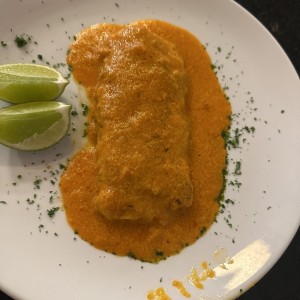 Corvina al ajillo 