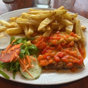 Pescado al ajillo 