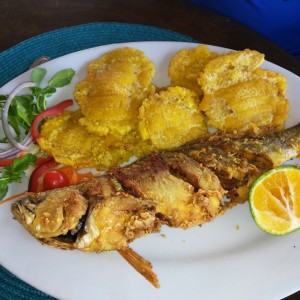 Corvina Frita con patacones