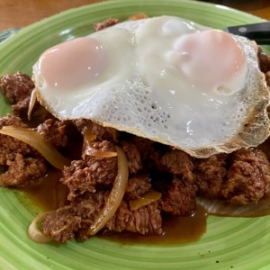 Bistec picado a caballo