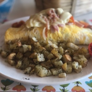 omelet con vegetales y papas