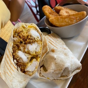 Wrap de pollo apanado