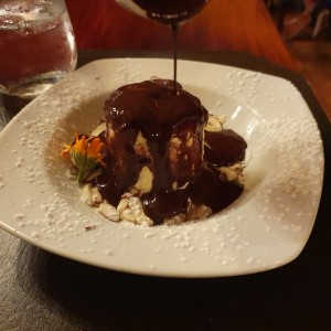 Parfait de helado de almendras con chocolate de Bocas 