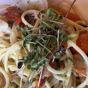 Spaghetti con mariscos