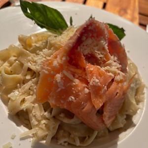 pasta con salmon