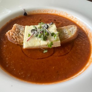 Sopa de Tomate ahumado