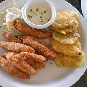 deditos de pescado con patacones