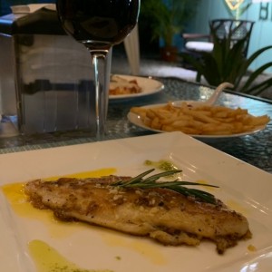 Corvina al ajillo