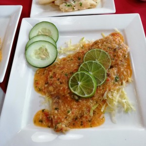 Filete de Corvina al Ajillo 