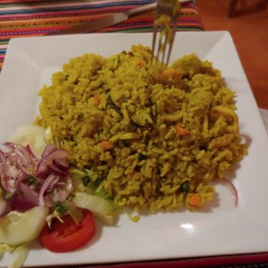 Arroz Chiclayano de Mariscos