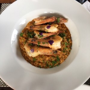 Risotto de langostinos