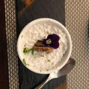 arroz con leche. con leche de coco