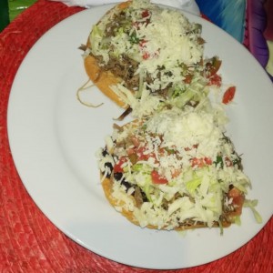 tostado pollo y carne