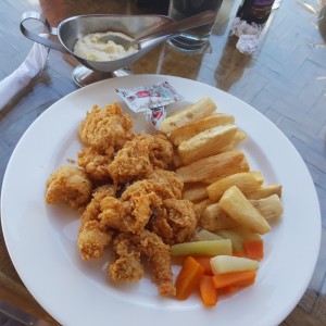 camarones apanados en salsa tartara