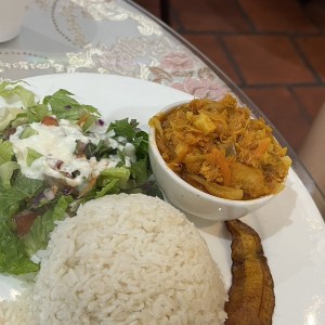 Arroz con coco y bacalao 