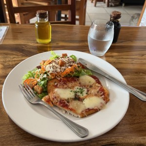 Milanesa de pollo a la pamesana 