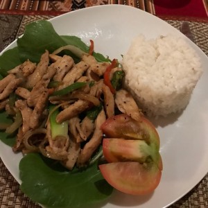 Stir-fried chicken ginger