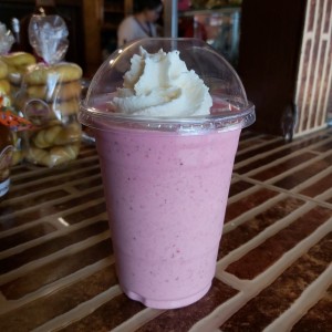 Batido de fresas con crema