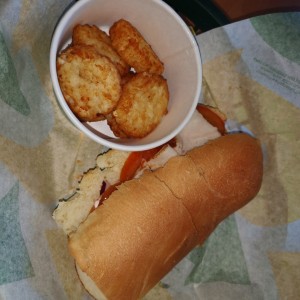 Subway de Pavo con Papas Rayadas 