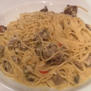 Spagetine con hongos portobelo