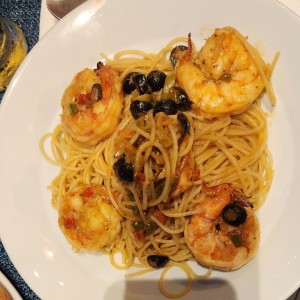 spaguetti con langostinos 