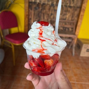 fresas con crema