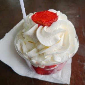 Fresas con crema. 