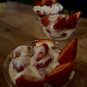 Fresas con crema