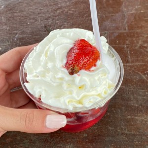 Fresas con crema