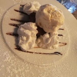 brownie con helado