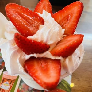 Fresas con crema