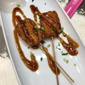 brocheta de queso