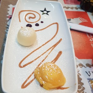 mochi de mango y vainilla