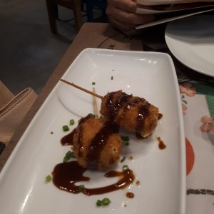 brocheta de queso