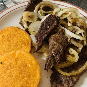 Bistec con tortilla