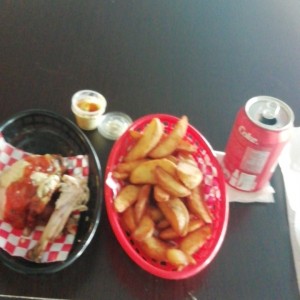 Pollo Asado 1/4 con papas western