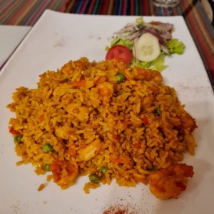 Arroz con camarones