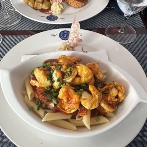 Langostino y pasta