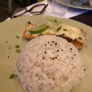 Salmon al curry y coco.