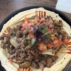 Dip de hummus con Filete