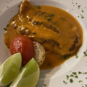 Corvina al ajillo 