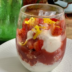 Fresas con crema