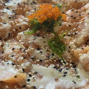 Pizza de salmon