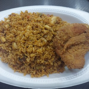 Arroz con pollo y pechuga