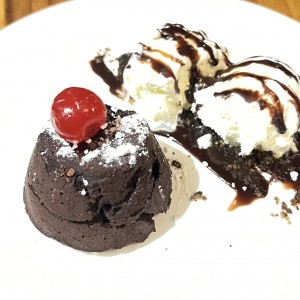 Brownie con helado