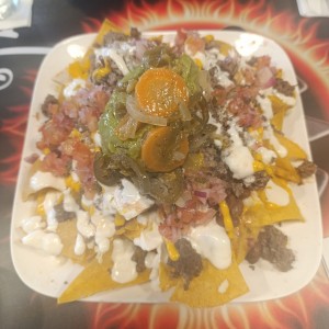 Nachos de Pollo o Carne