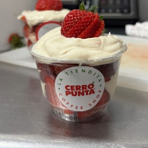 Fresas con crema