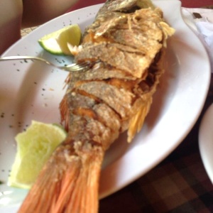 Pargo frito